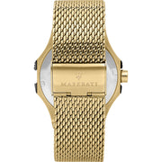  Shop Authentic Maserati Potenza Quartz Black Dial Gold Mesh Bracelet Watch For Men - R8853108006 - Luxxuri