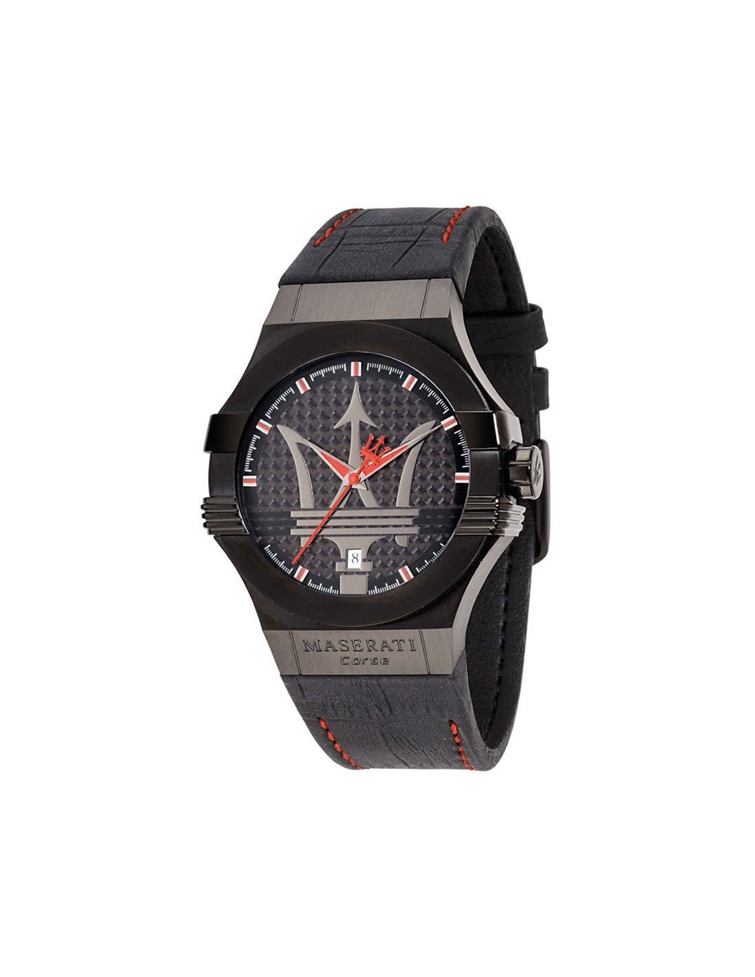  Shop Authentic Maserati Potenza 3H STR Black Dial 42mm Leather Strap Watch For Men - R8851108010 - Luxxuri