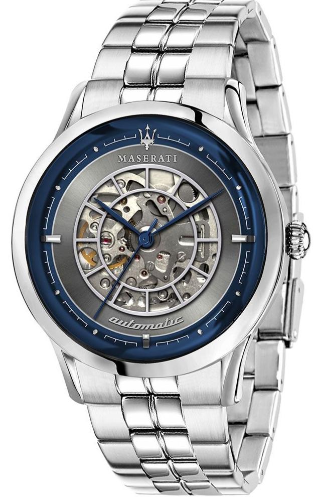  Shop Authentic Maserati Ricordo Automatic Gray Dial Silver Steel Strap Watch For Men - R8823133003 - Luxxuri