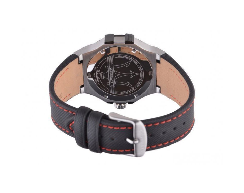 Shop Authentic Maserati Potenza Black Dial Black Leather Strap Watch For Men - R8851108001 - Luxxuri
