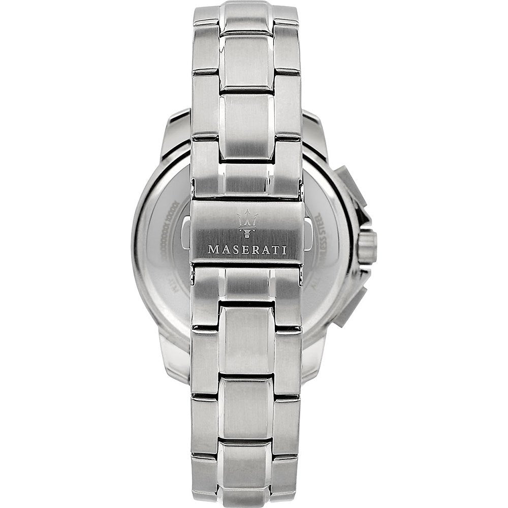  Shop Authentic Maserati Successo Solar Edition Black Dial Silver Steel Strap Watch For Men - R8873645003 - Luxxuri