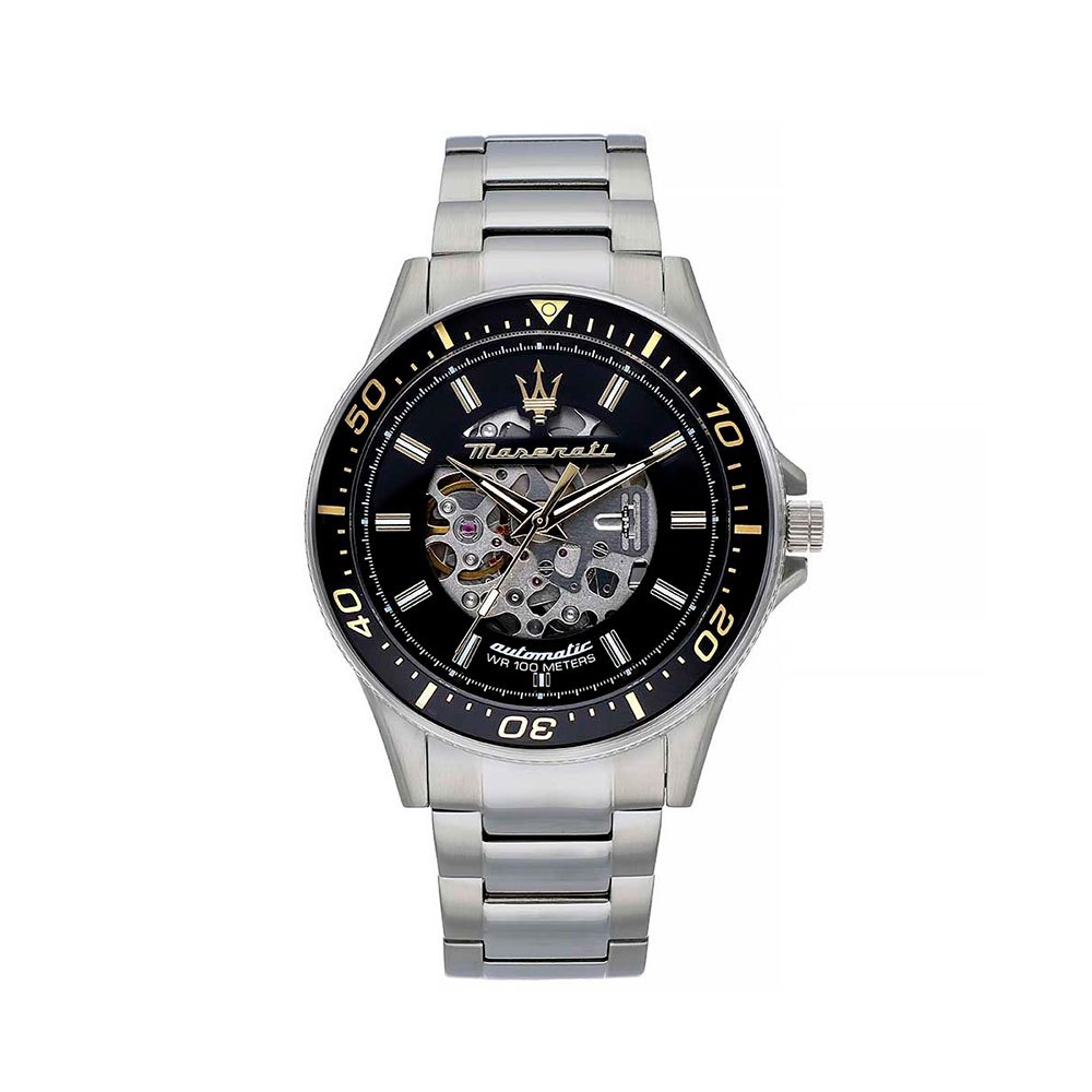  Shop Authentic Maserati SFIDA Automatic Black Dial Silver Steel Strap Watch For Men - R8823140002 - Luxxuri