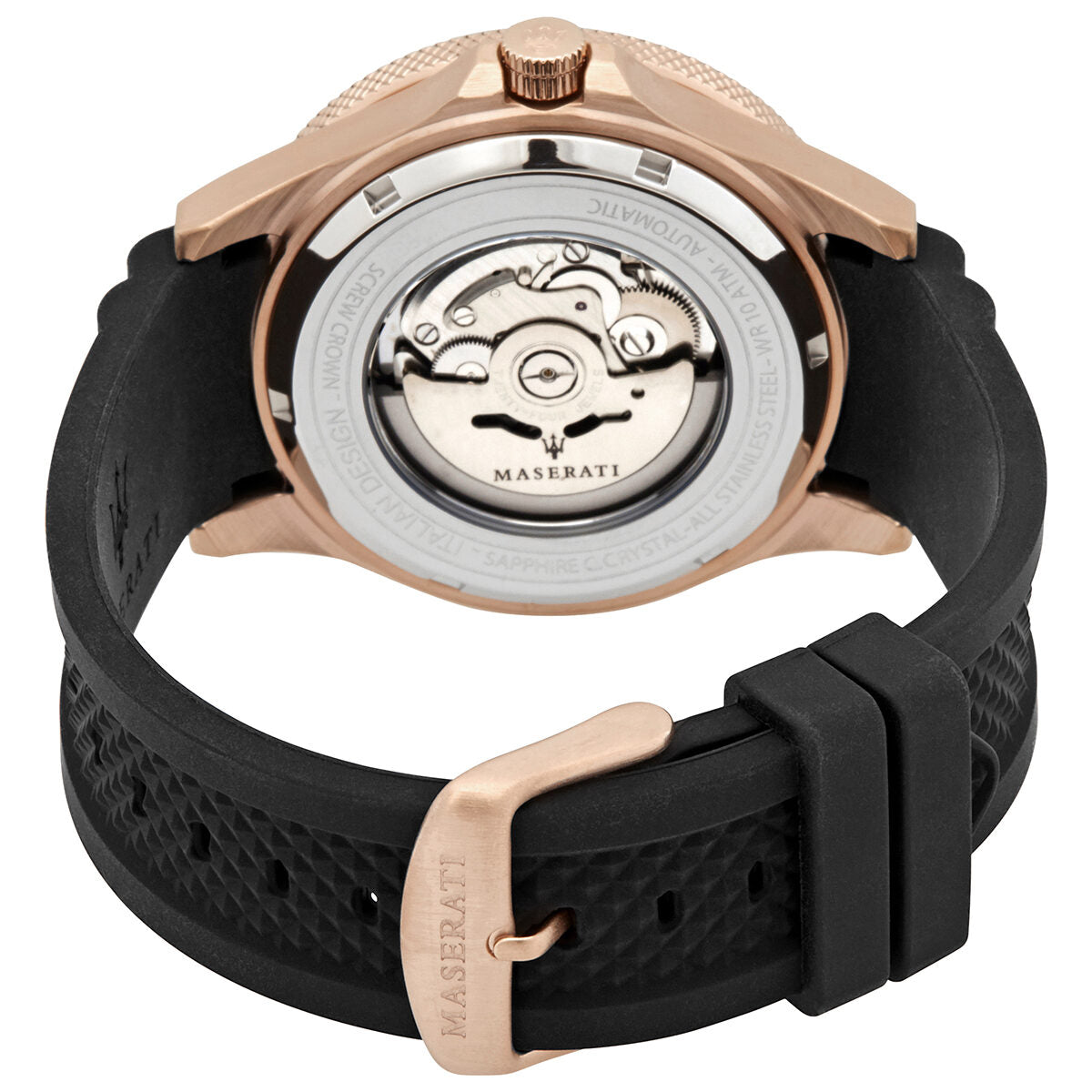  Shop Authentic Maserati SFIDA Automatic Black Dial Black Rubber Strap Watch For Men - R8821140001 - Luxxuri
