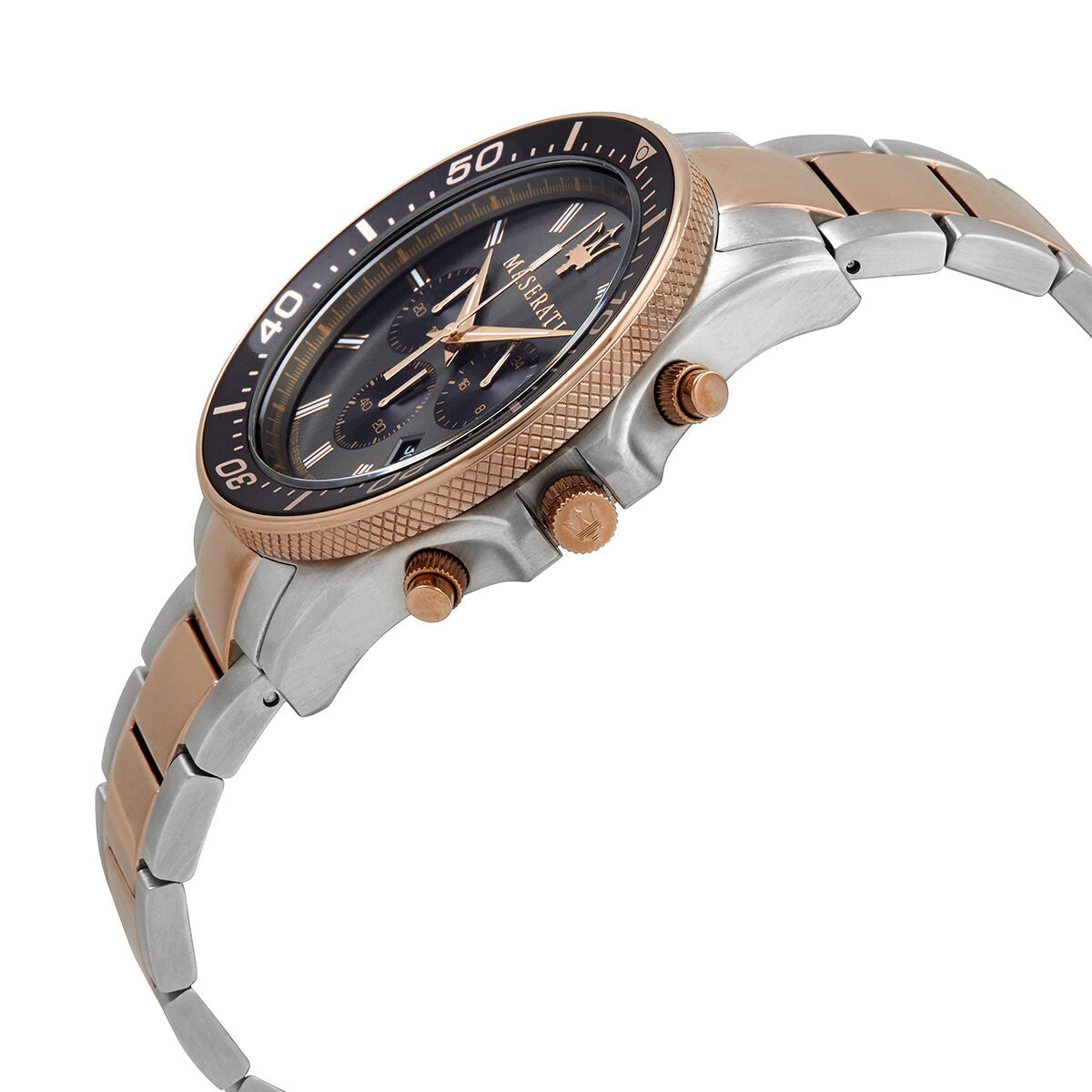  Shop Authentic Maserati SFIDA Chronograph Black Dial Two Tone Steel Strap Watch For Men - R8873640002 - Luxxuri