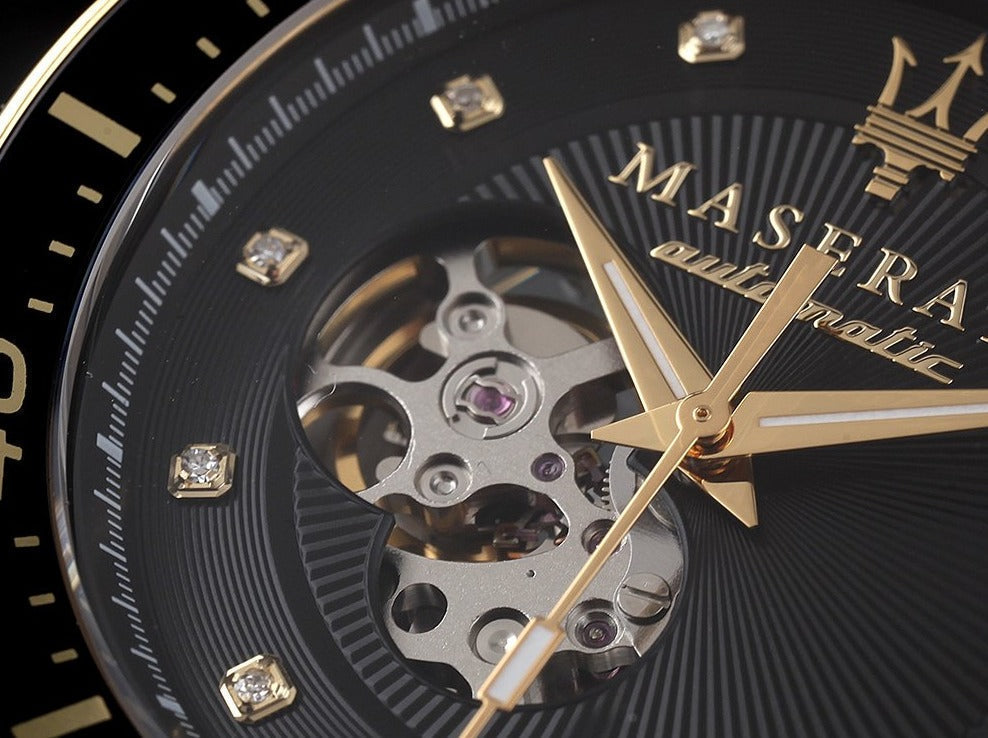  Shop Authentic Maserati SFIDA Black Dial Yellow Gold Toned Watch For Men - R8823140003 - Luxxuri