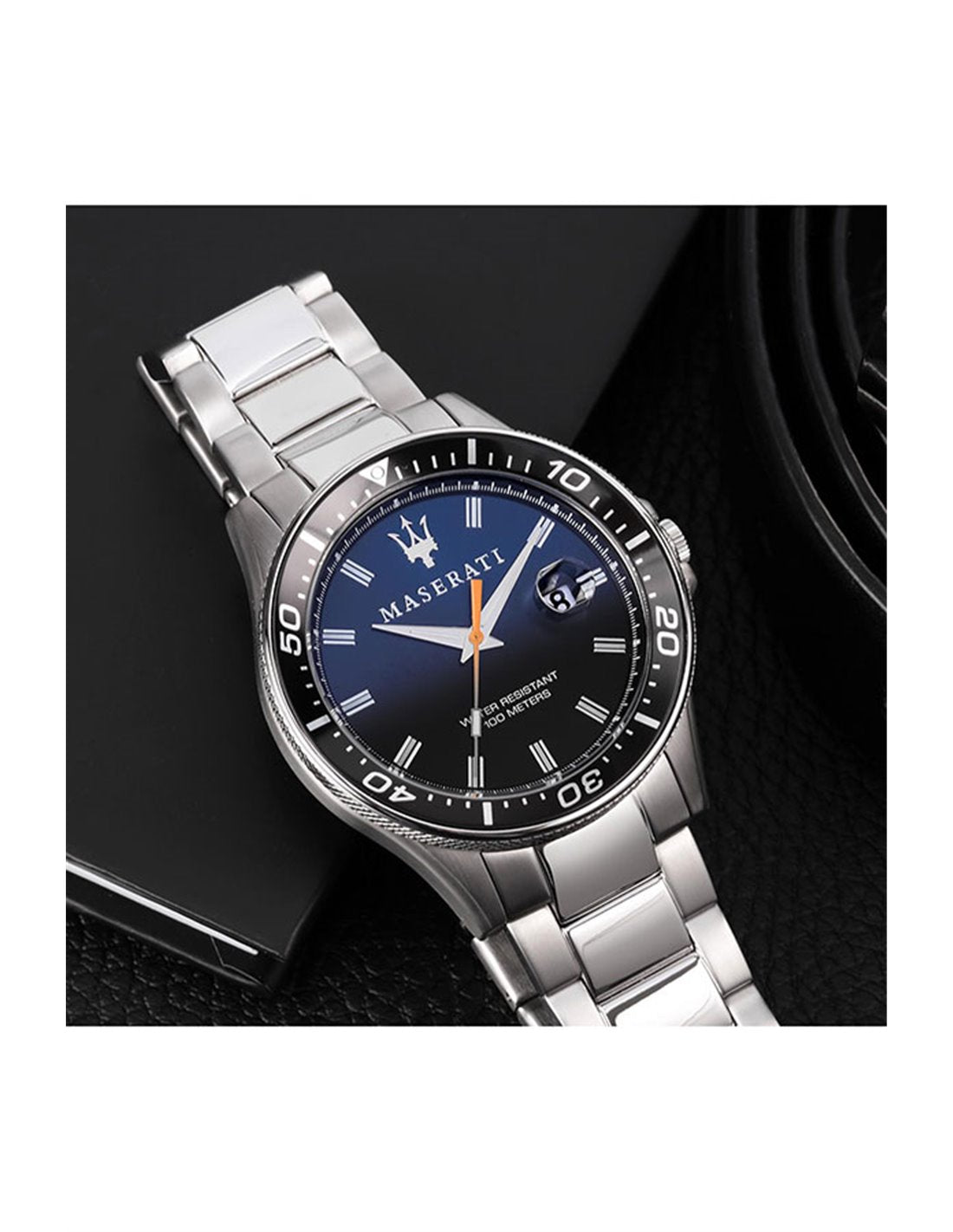  Shop Authentic Maserati SFIDA Quartz Bue Dial Stainless Steel Watch For Men - R8853140001 - Luxxuri