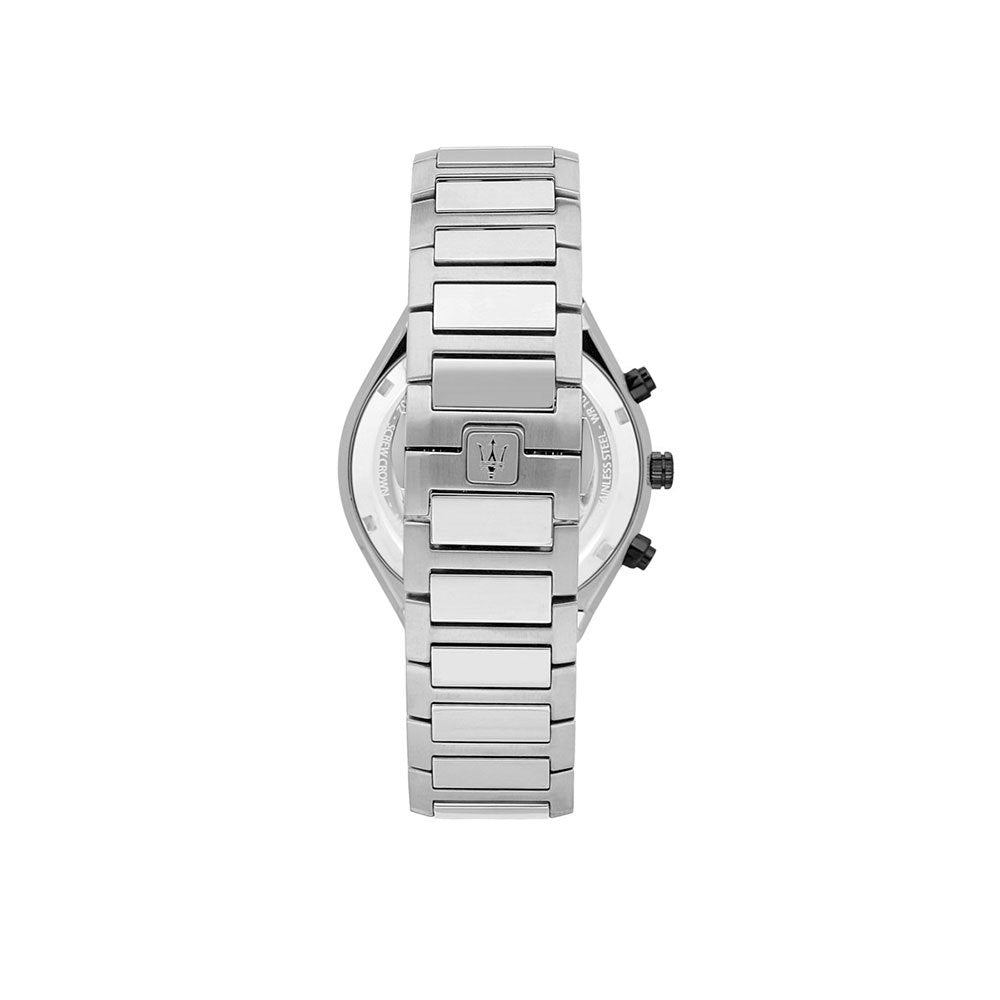  Shop Authentic Maserati Stile Chronograph Black Dial Silver Steel Strap Watch For Men - R8873642004 - Luxxuri