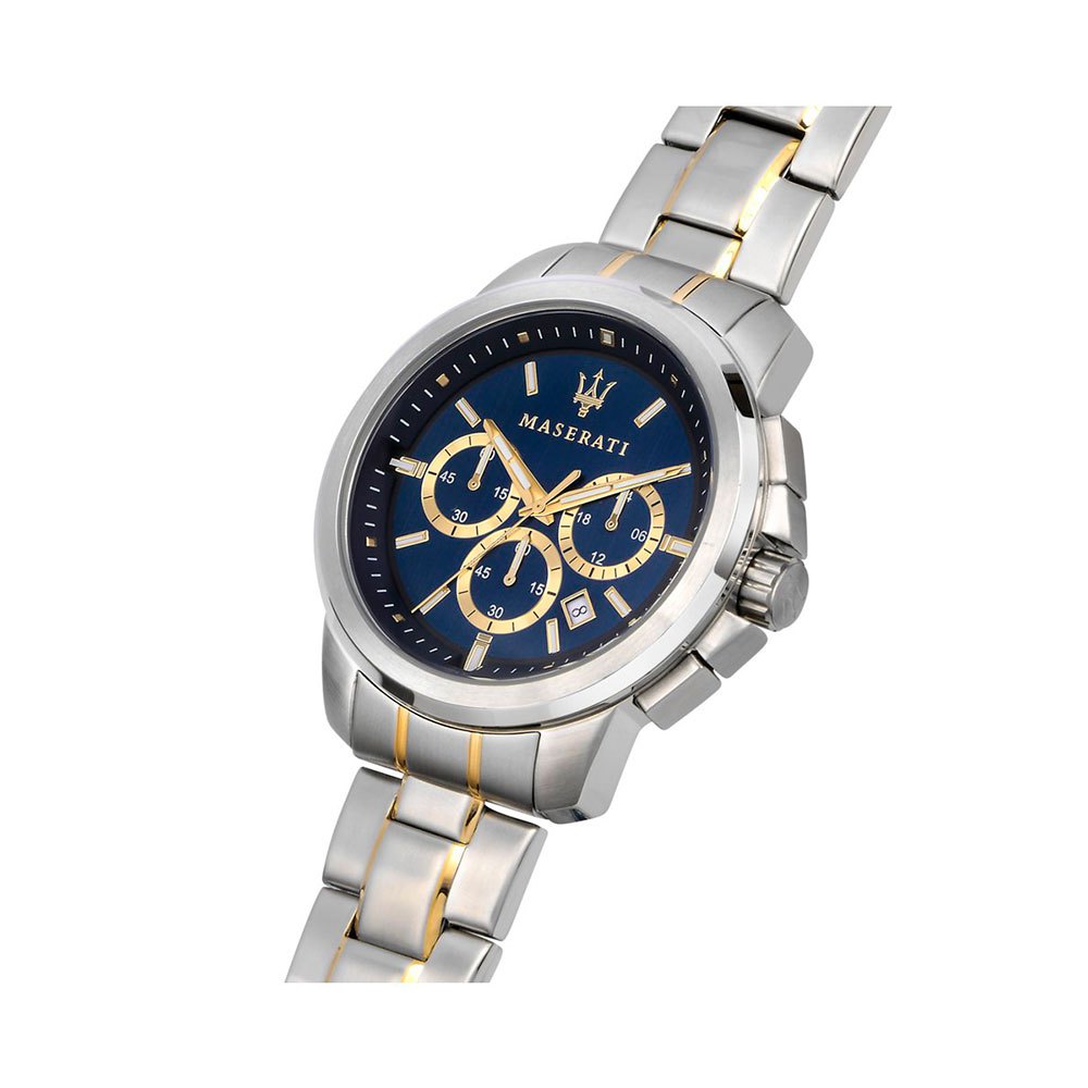  Shop Authentic Maserati Successo 44mm Chronograph Quartz Blue Dial Silver Steel Strap Watch For Men - R8873621016 - Luxxuri