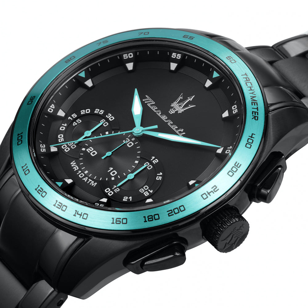  Shop Authentic Maserati Traguardo Aqua Edition Black Dial Black Steel Strap Watch For Men - R8873644002 - Luxxuri