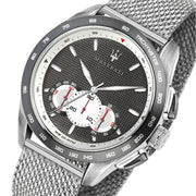  Shop Authentic Maserati Traguardo Chronograph Black Dial Silver Mesh Bracelet Watch For Men - R8873612008 - Luxxuri