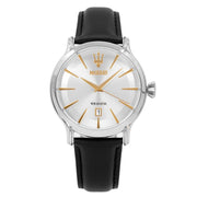  Shop Authentic Maserati Epoca White Dial Black Leather Strap Watch For Men - R8851118002 - Luxxuri