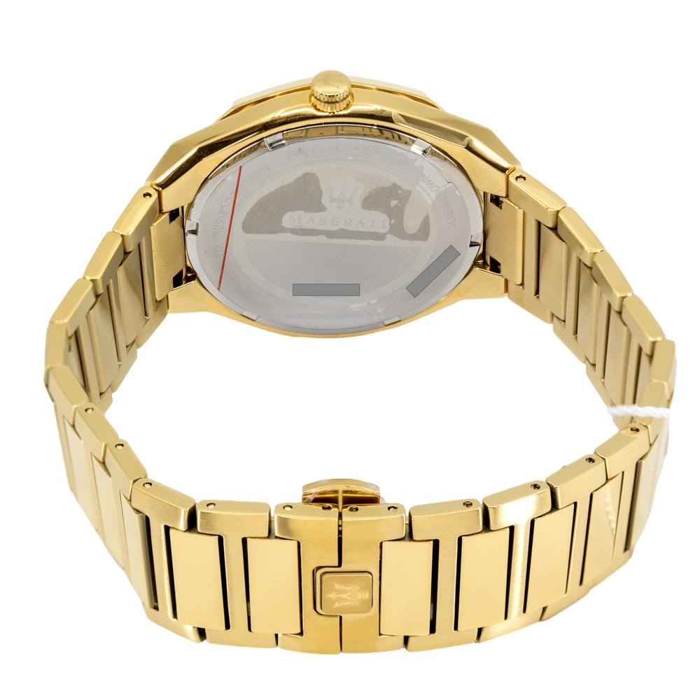  Shop Authentic Maserati Stile Black Dial Gold Steel Strap Watch For Men - R8853142004 - Luxxuri