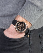  Shop Authentic Maserati Successo 44mm Black Rose Gold Dial Black Rubber Strap Watch For Men - R8871621012 - Luxxuri