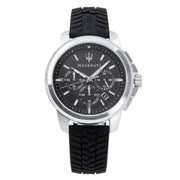  Shop Authentic Maserati Successo Chronoraph Black Dial Black Silicon Strap Watch For Men - R8871621014 - Luxxuri