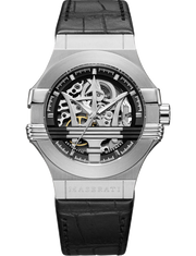  Shop Authentic Maserati Potenza Automatic Black Dial Black Leather Strap Watch For Men - R8821108001 - Luxxuri