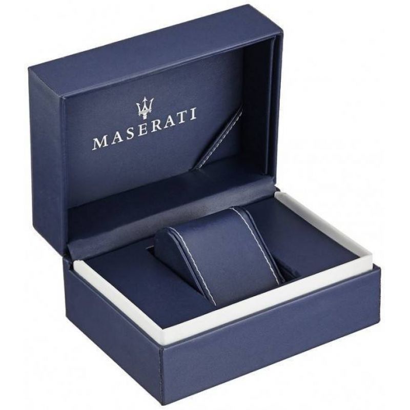  Shop Authentic Maserati Triconic Chronograph White Dial Blue Leather Strap Watch For Men - R8871639001 - Luxxuri