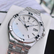  Shop Authentic Maurice Lacroix Aikon Date White Dial Silver Steel Strap Watch for Men - AI1008-SS002-131-1 - Luxxuri