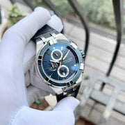 Shop Authentic Maurice Lacroix Aikon Chronograph Blue Dial Blue Leather Strap Watch For Men - AI1018-SS001-432-4 - Luxxuri