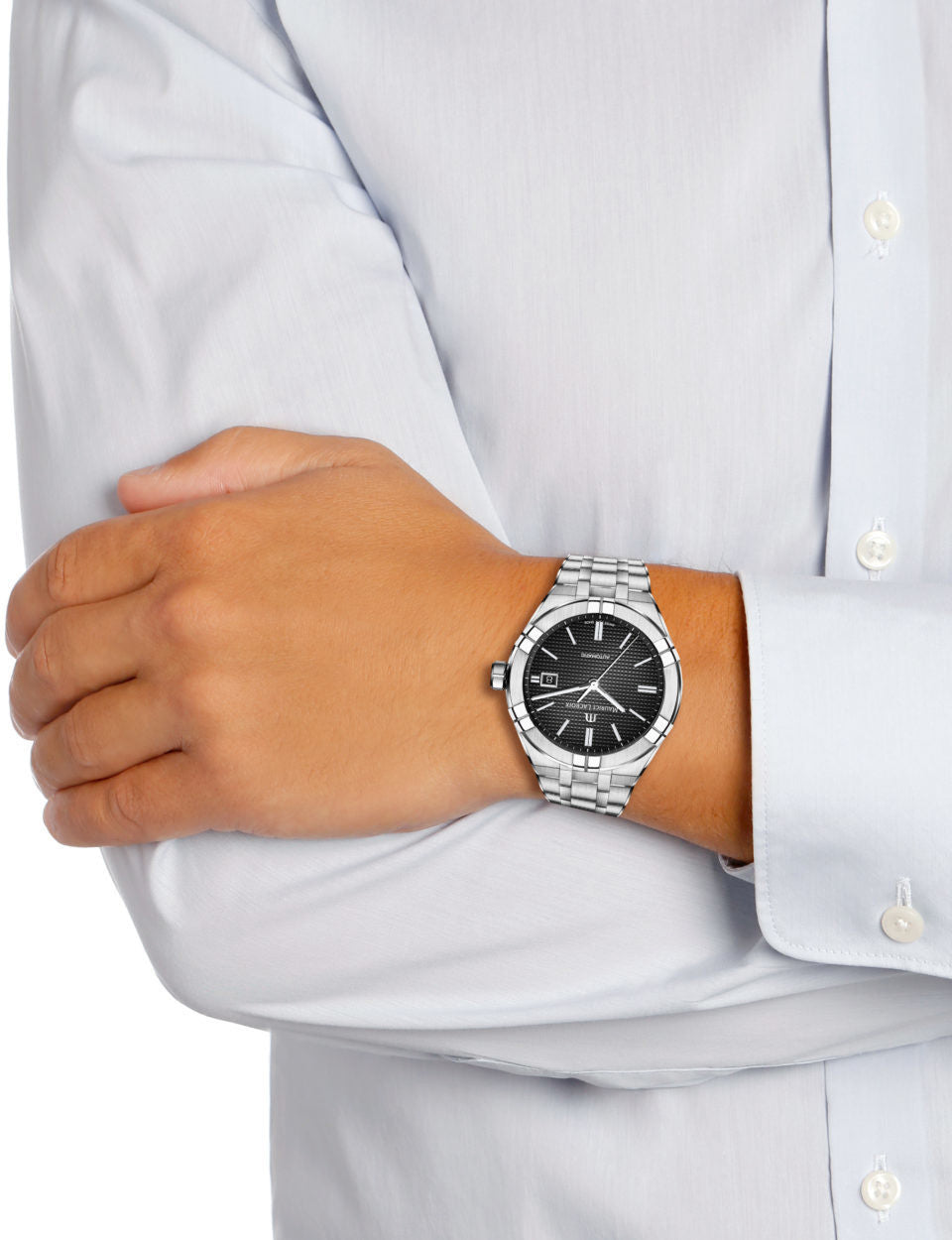  Shop Authentic Maurice Lacroix Aikon Automatic Black Dial Silver Steel Strap Watch For Men - AI6008-SS002-330-1 - Luxxuri