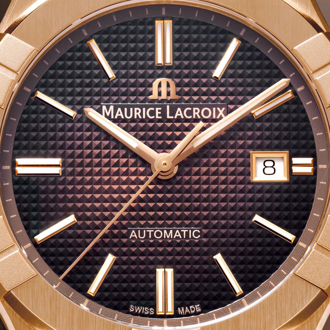  Shop Authentic Maurice Lacroix Aikon Automatic Brown Dial Brown Leather Strap Watch For Men - AI6008-BRZ01-730-3 - Luxxuri