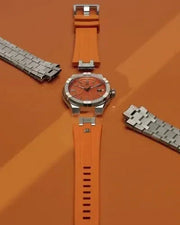  Shop Authentic Maurice Lacroix Aikon Automatic Date Orange Dial Silver Steel Strap Watch For Men - AI6008-SS00F-530-E - Luxxuri