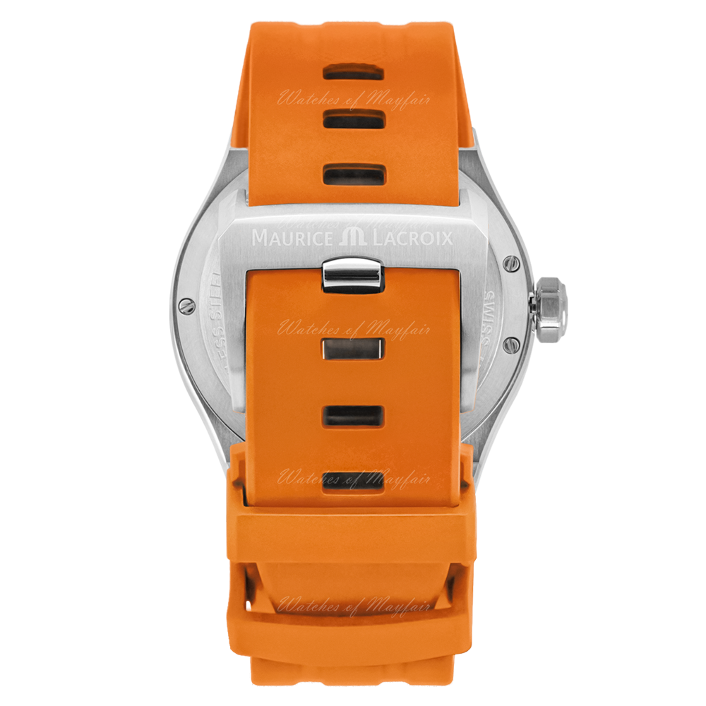  Shop Authentic Maurice Lacroix Aikon Limited Edition Automatic Date Orange Dial Silver Steel Strap Watch For Men - AI6008-SS00F-530-1 - Luxxuri