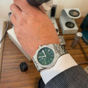  Shop Authentic Maurice Lacroix Aikon Date Quartz Green Dial Silver Steel Strap Watch for Men - AI1108-SS002-630-1 - Luxxuri