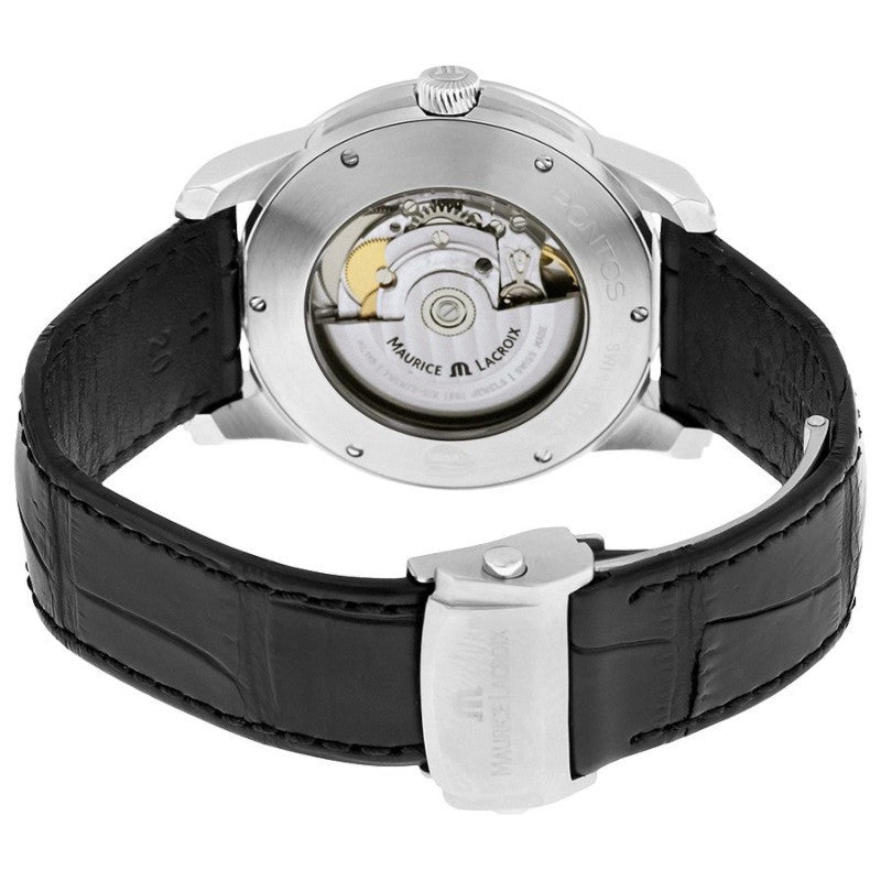  Shop Authentic Maurice Lacroix Pontos Silver Dial Black Leather Strap Watch For Men - PT6148-SS001-131 - Luxxuri