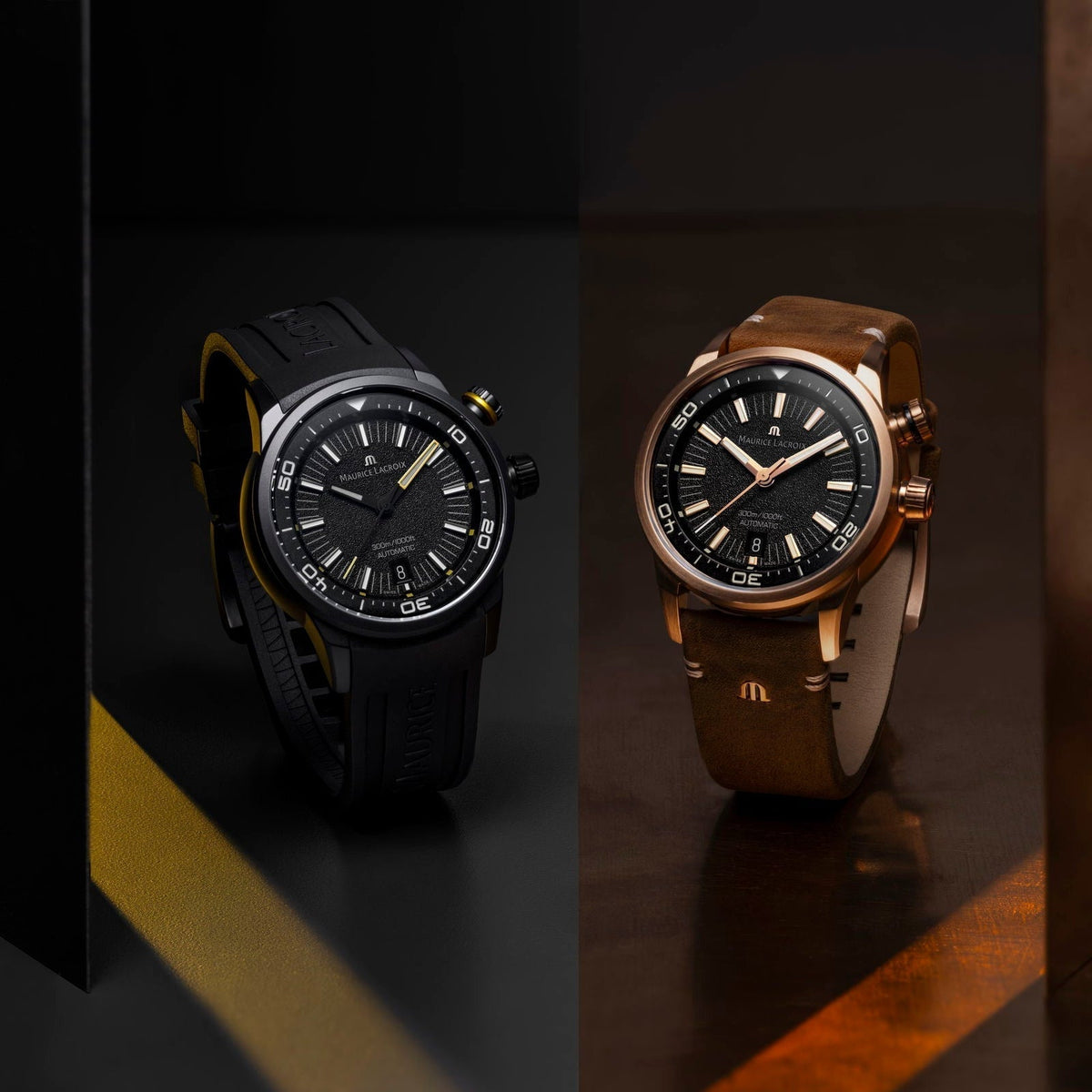  Shop Authentic Maurice Lacroix Pontos S Diver Automatic Black Dial Brown Leather Strap Watch For Men - PT6248-BRZ01-330-2 - Luxxuri