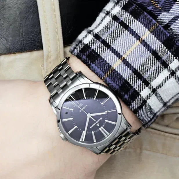  Shop Authentic Maurice Lacroix Pontos Date Automatic Black Dial Silver Steel Strap Watch For Men - PT6148-SS002-330 - Luxxuri