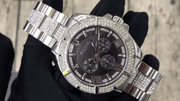  Shop Authentic Bulova Crystal Collection Chronograph Black Dial Two Tone Steel Strap Watch for Men - 96C126 - Luxxuri