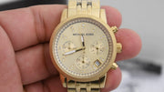  Shop Authentic Michael Kors Ritz Chronograph Gold Dial Gold Steel Strap Watch for Women - MK5676 - Luxxuri