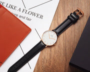  Shop Authentic Daniel Wellington Classic Sheffield White Dial Black Leather Strap Watch for Women - DW00100036 - Luxxuri