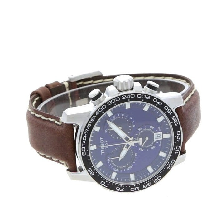  Shop Authentic Tissot Supersport Chrono Blue Dial Brown Leather Strap Watch For Men - T125.617.16.041.00 - Luxxuri