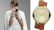  Shop Authentic Michael Kors Runway Gold Dial Brown Leather Strap Watch For Women - MK2256 - Luxxuri