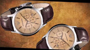  Shop Authentic Emporio Armani Classic Chronograph Beige Dial Brown Leather Strap Watch For Men - AR2433 - Luxxuri