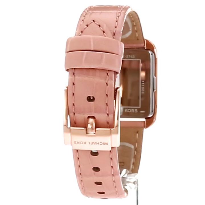  Shop Authentic Michael Kors Lake Quartz White Dial Pink Leather Strap Watch For Women - MK2763 - Luxxuri