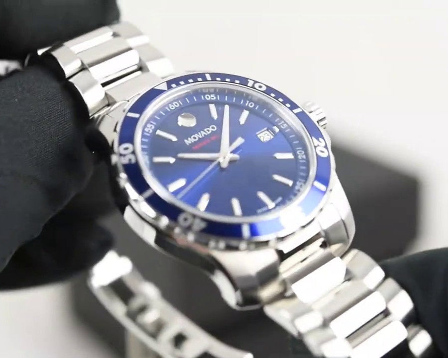  Shop Authentic Movado Series 800 Blue Dial Silver Steel Strap Watch For Men - 2600137 - Luxxuri