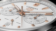 Shop Authentic Tag Heuer Carrera Chronograph White Dial Brown Leather Strap Watch for Men - CBN2013.FC6483 - Luxxuri