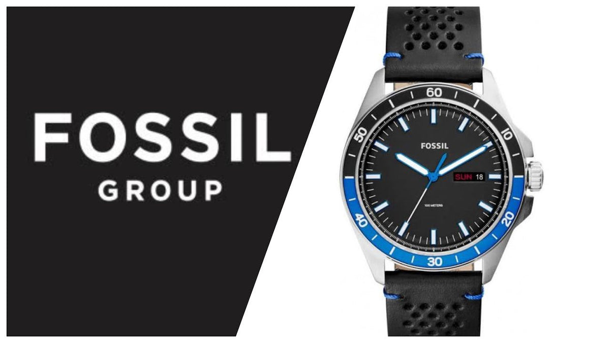  Shop Authentic Fossil Sport 54 Day Date Black Dial Black Leather Strap Watch for Men - FS5321 - Luxxuri