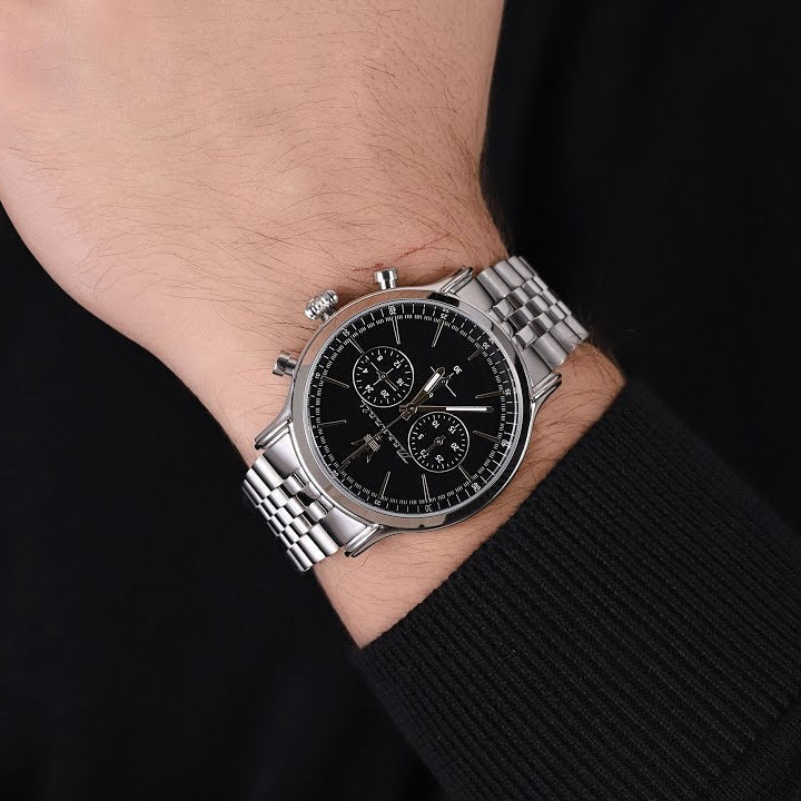  Shop Authentic Maserati Epoca Chronograph Black Dial Silver Steel Strap Watch For Men - R8873618017 - Luxxuri