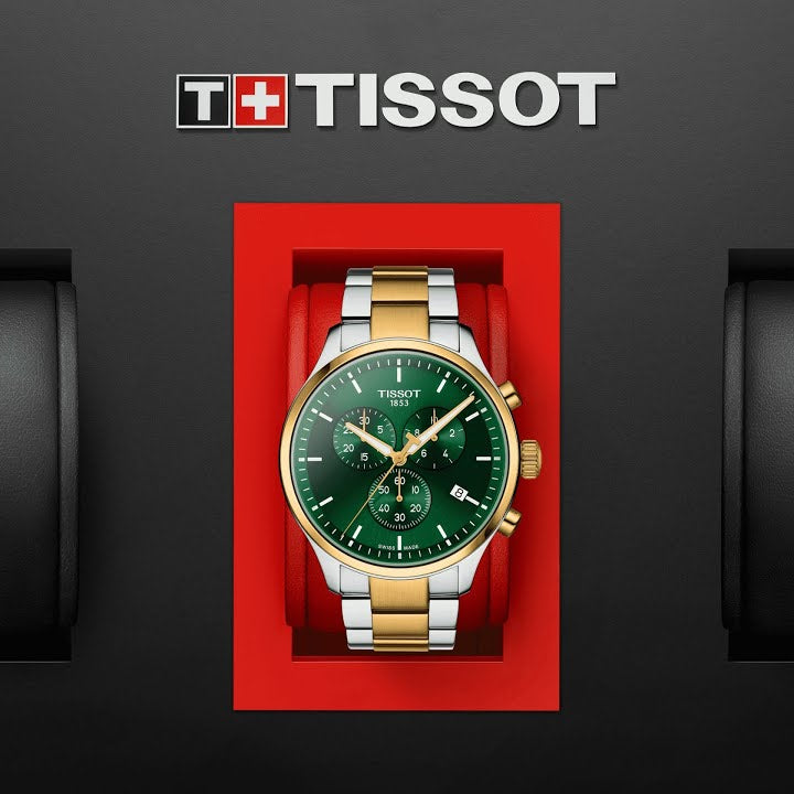  Shop Authentic Tissot T Sport Chrono XL Classic Green Dial Two Tone Steel Strap Watch for Men - T116.617.22.091.00 - Luxxuri