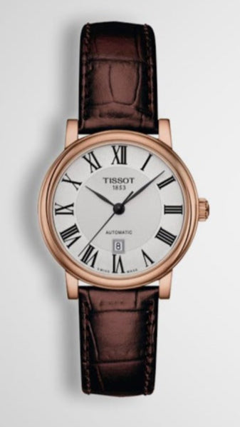  Shop Authentic Tissot T Classic Carson Premium White Dial Brown Leather Strap Watch for Women - T122.207.36.033.00 - Luxxuri