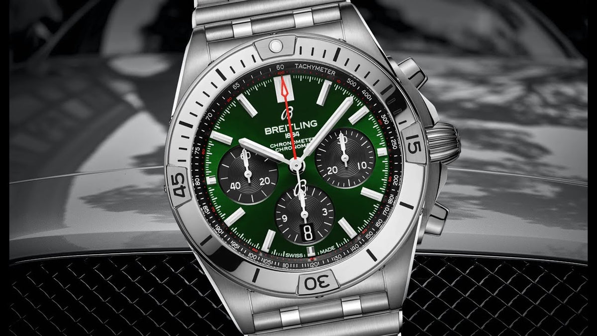  Shop Authentic Breitling Chronomat B01 42mm Green Dial Silver Steel Strap Watch for Men - AB01343A1L1A1 - Luxxuri