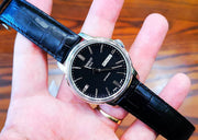  Shop Authentic Tissot Automatics III Day Date Black Dial Black Leather Strap Watch For Men - T065.430.16.051.00 - Luxxuri
