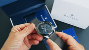  Shop Authentic Maserati Traguardo Chronograph Black Dial Mesh Bracelet Watch For Men - R8873612006 - Luxxuri