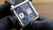  Shop Authentic Tag Heuer Monaco Automatic Chronograph Blue Dial Black Leather Strap Watch for Men - CAW211P.FC6356 - Luxxuri