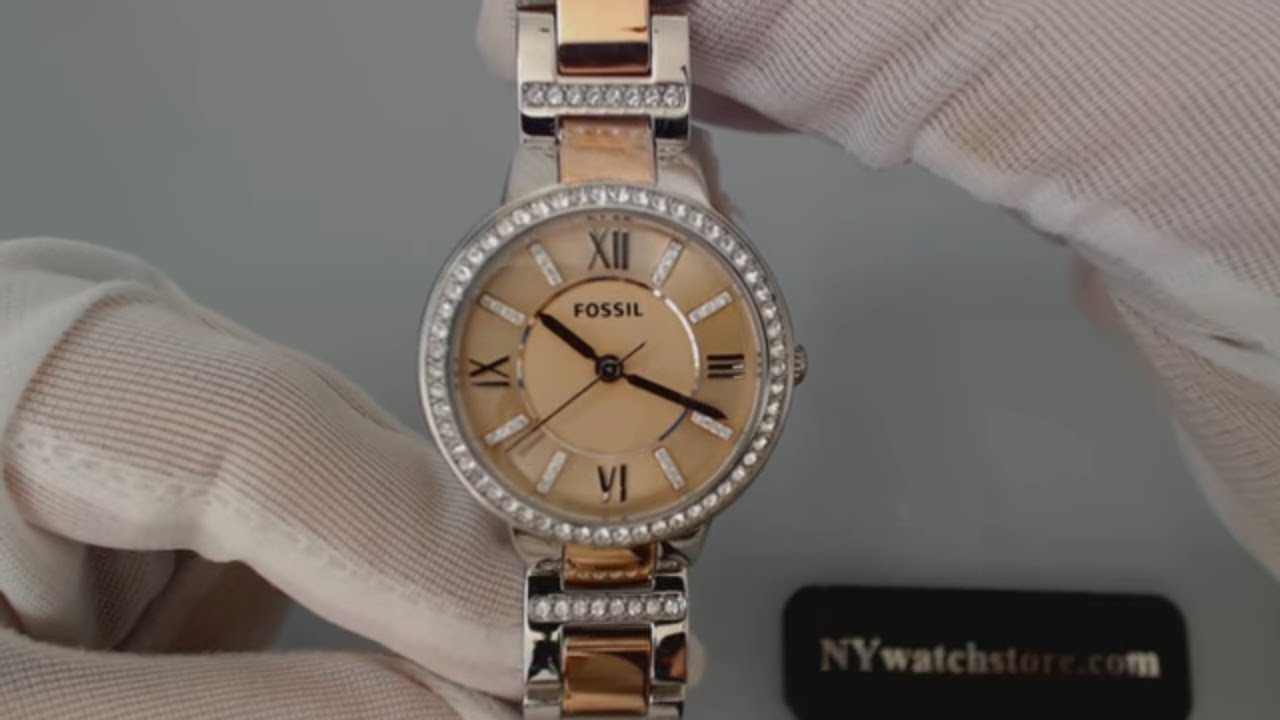  Shop Authentic Fossil Virginia Rose Gold Dial Two Tone Steel Strap Watch for Women - ES3405 - Luxxuri