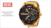  Shop Authentic Diesel Mr Daddy 2.0 Black Dial Gold Stainless Steel Watch For Men - DZ7333 - Luxxuri