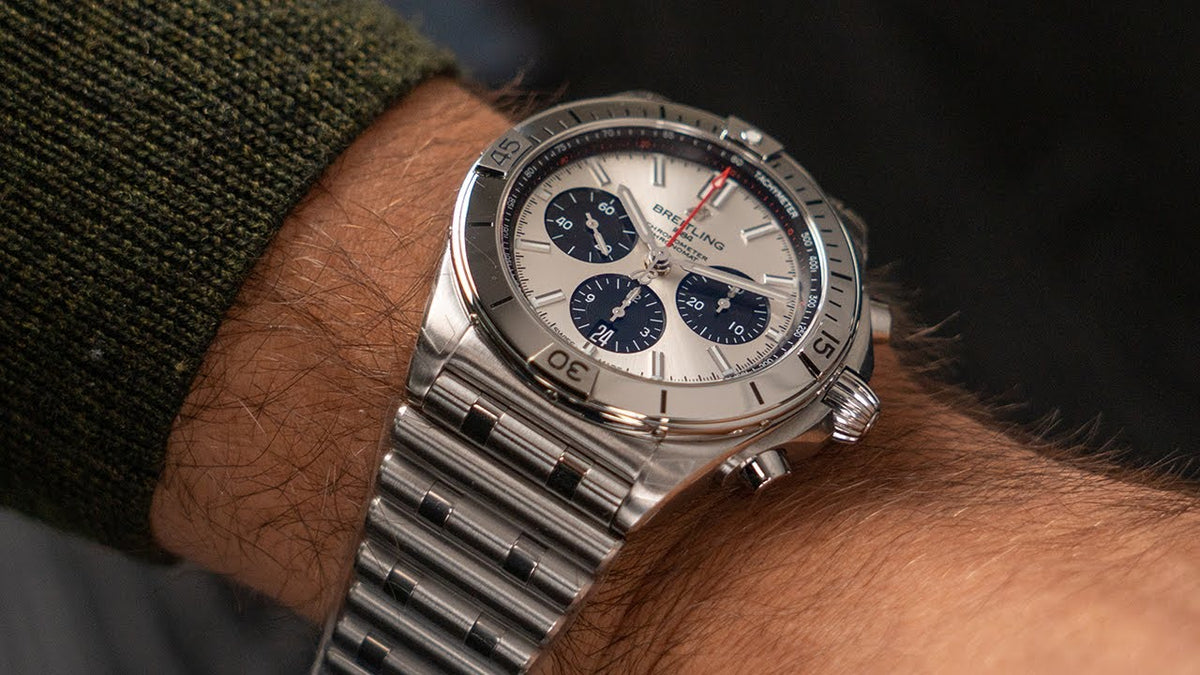  Shop Authentic Breitling Chronomat B01 42mm Silver Dial Silver Steel Strap Watch for Men - AB0134101G1A1 - Luxxuri